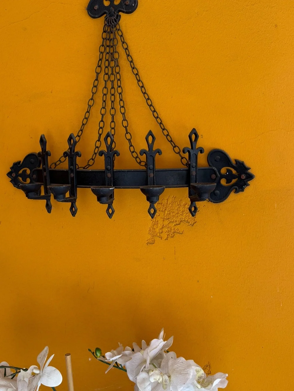 Black Metal Hanging Candle Holder - Home Wall Decor vintage and unt